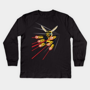 Killer Bee with Laser Legs Kids Long Sleeve T-Shirt